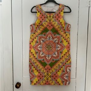 London Times Sleeveless Dress Size 12 Soft Colors